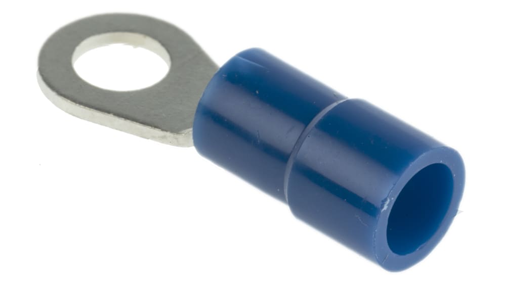 RS PRO Ringkabelschuh, Isoliert, Vinyl, Blau, aussen ø 8mm, innen  