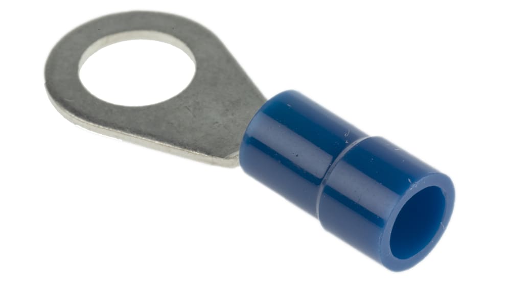 RS PRO Ringkabelschuh, Isoliert, Vinyl, Blau, aussen ø 11mm, innen 