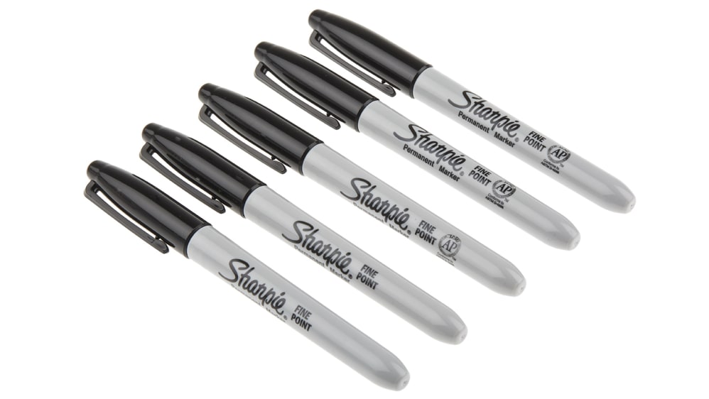 Sharpie - Bolígrafo de tinta permanente - Negro, Gris - Negro, Gris