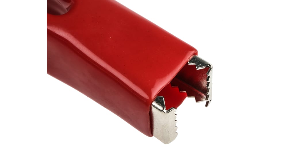 Mueller Electric Verzinkte 15mm Krokodilklemme, Rot PVC isoliert, 25A