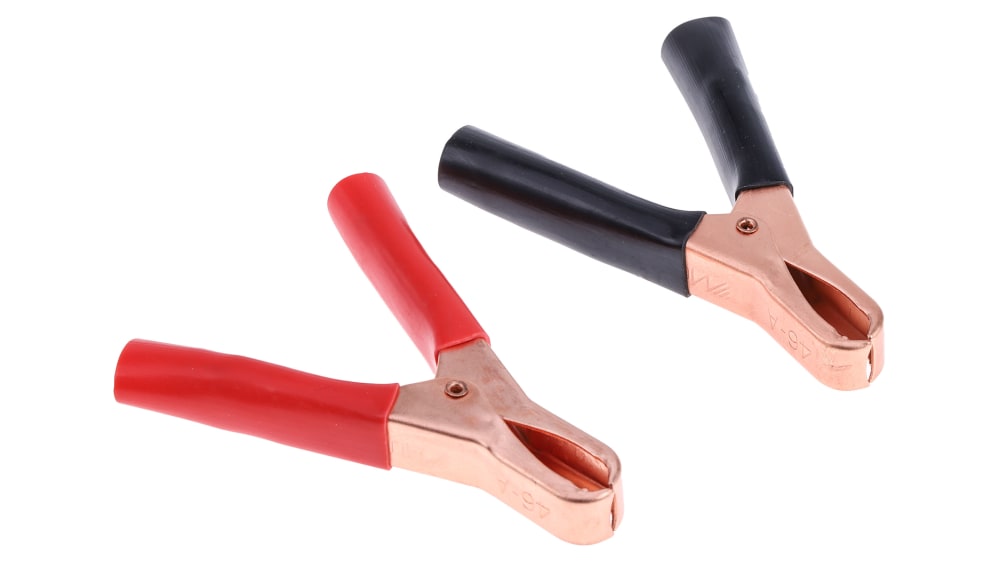 Terminali di coccodrillo 28 mm Sonda di morsetto elettrico Misurazione di  misurazione Plastica Alligatore Clip di protezione Coperchio Isolamento G98  in rosso e nero