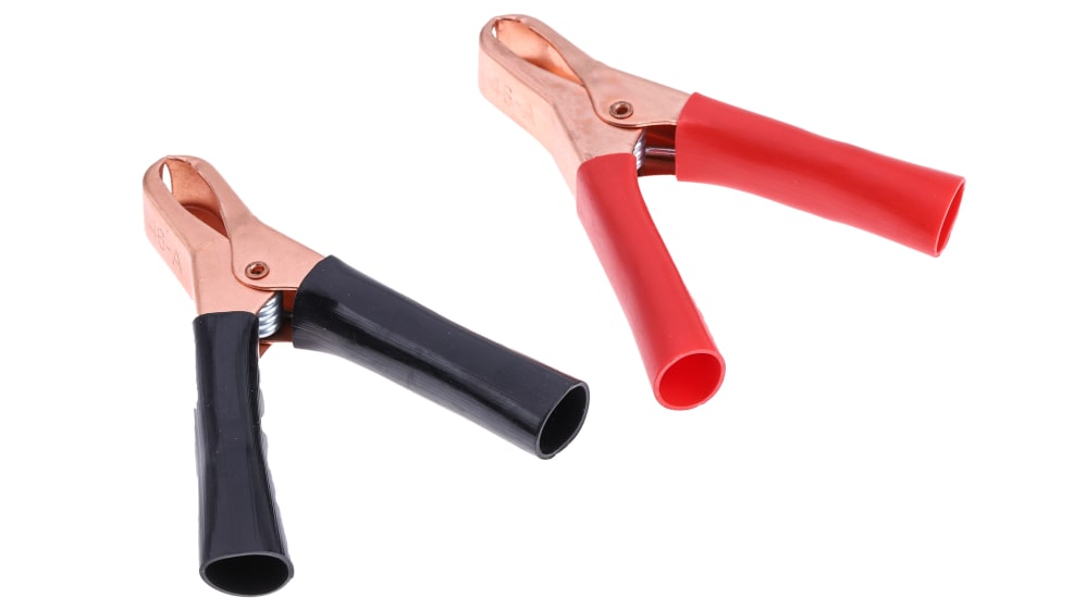 Youmile Lot De 12 Pinces Crocodiles Isolées 20A – Pinces Testeurs Rouges Et Noires, Gainées PVC, Pour Batterie, Circuit Électrique Et Projet Électronique