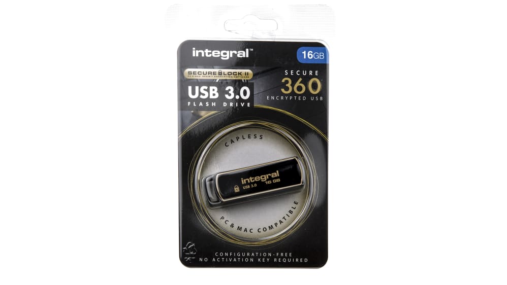 INFD16GB360SEC3.0 | Integral Memory GB USB 3.0 flashdrev Software- krypteret flashdrev RS