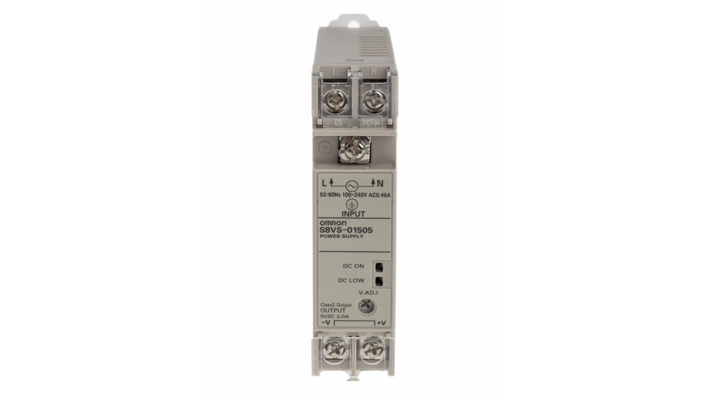Omron スイッチング電源 5V dc 2A 15W S8VS-01505 | RS