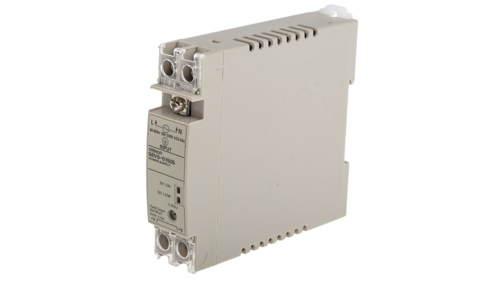 S8VS-01505 | オムロン スイッチング電源, 5V dc, 2A, 15W | RS