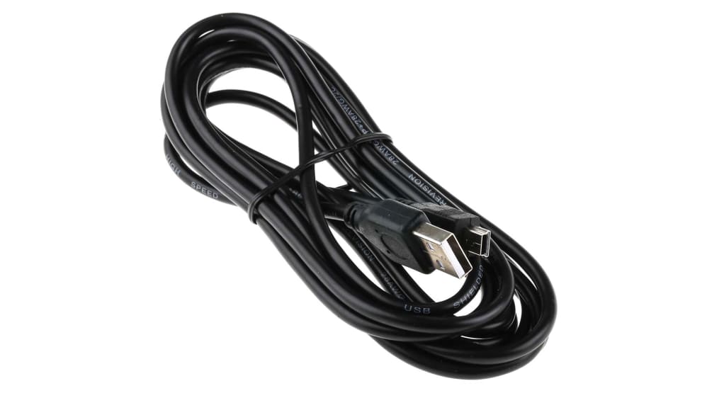 Câble USB RS PRO, Mini USB B vers Mini USB B, 200mm, Noir Code commande RS:  111-6755