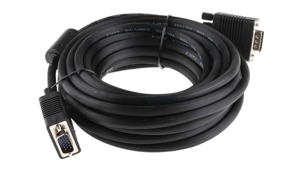 Câble VGA RS PRO 7m VGA / Mâle, VGA / Mâle Noir | RS