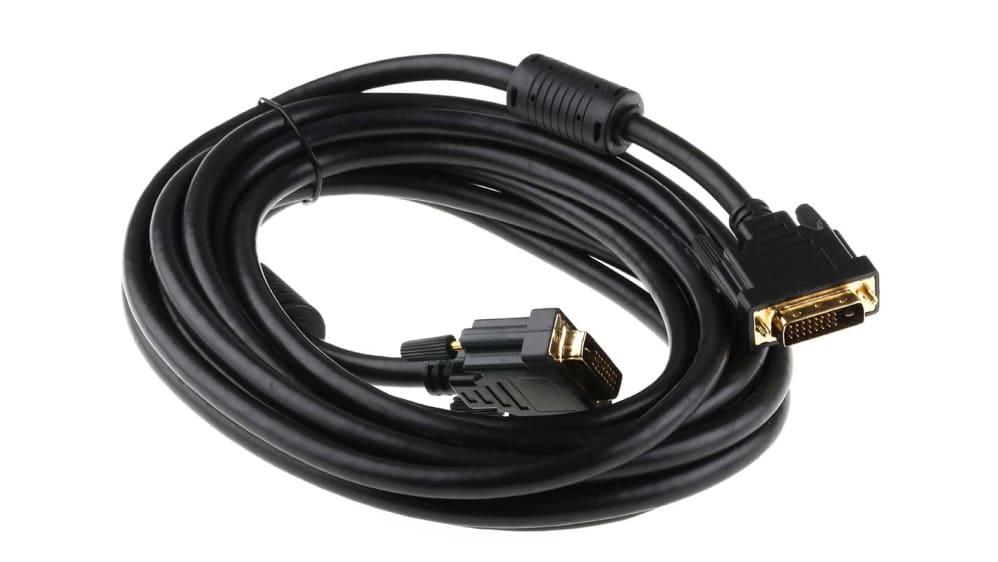 Câble DisplayPort RS PRO, DisplayPort/ DVI-D Dual Link M /M en 5m Noir Code  commande RS: 182-8788