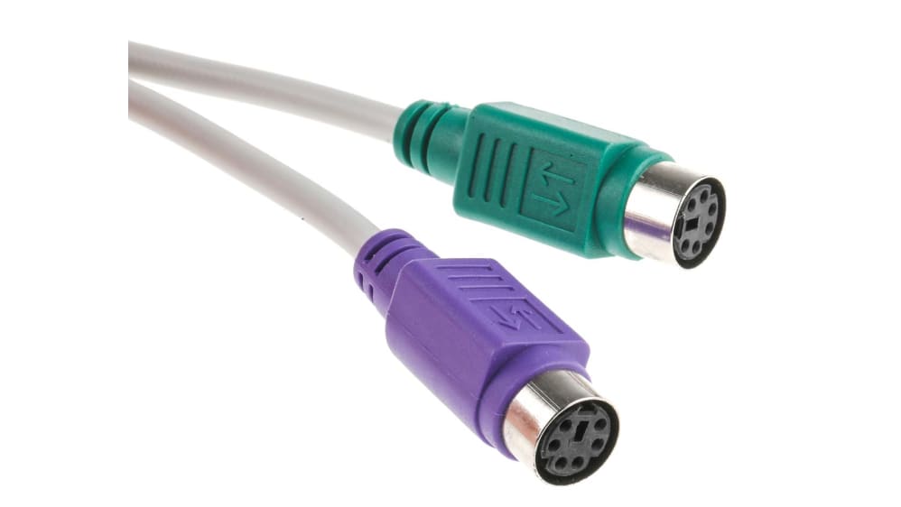 RS PRO KVM Kabel, USBA / Stecker, PS/2 x 2 / Buchse, Grau, 300mm RS PRO KVM Kabel, USBA / Stecker, PS/2 x 2 / Buchse, Grau, 300mm