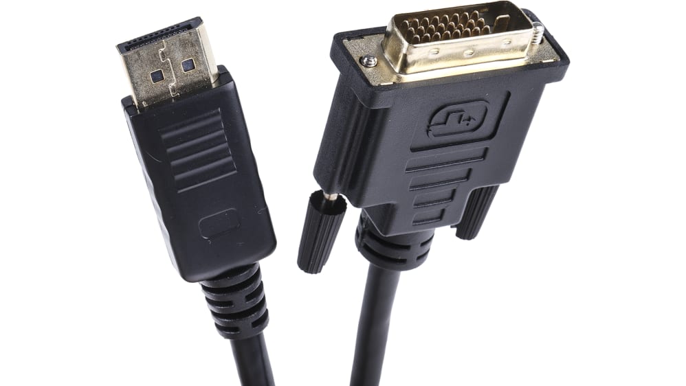 Câble DisplayPort RS PRO, DisplayPort/ DVI-D Dual Link M /M en 5m Noir Code  commande RS: 182-8788