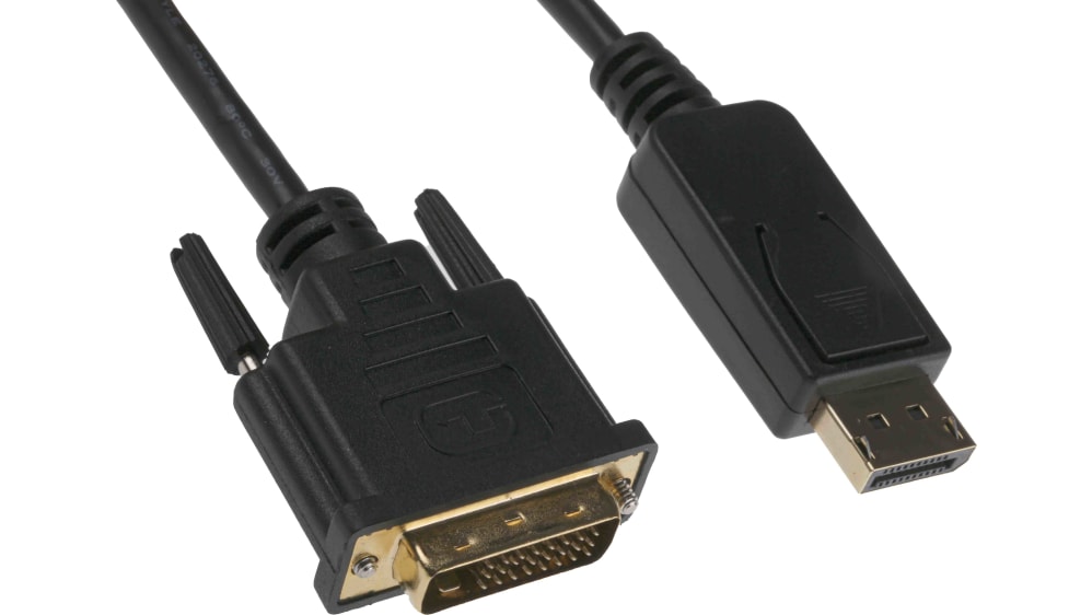 Câble DisplayPort RS PRO, DisplayPort/ DVI-D Dual Link M /M en 5m Noir Code  commande RS: 182-8788