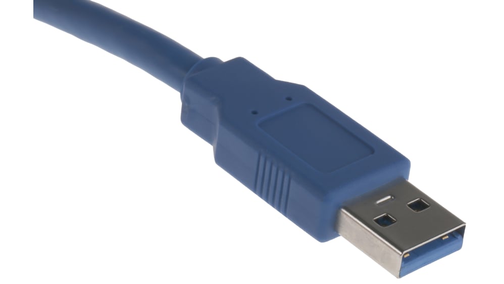 Cavo USB 3.0 Angolare 60 Cm Tipo B Maschio A Tipo A Maschio – System-S Blu