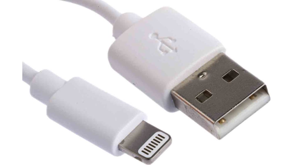 RS PRO ICソケットUSBケーブル, USBタイプA → Lightning, 1 m, USB