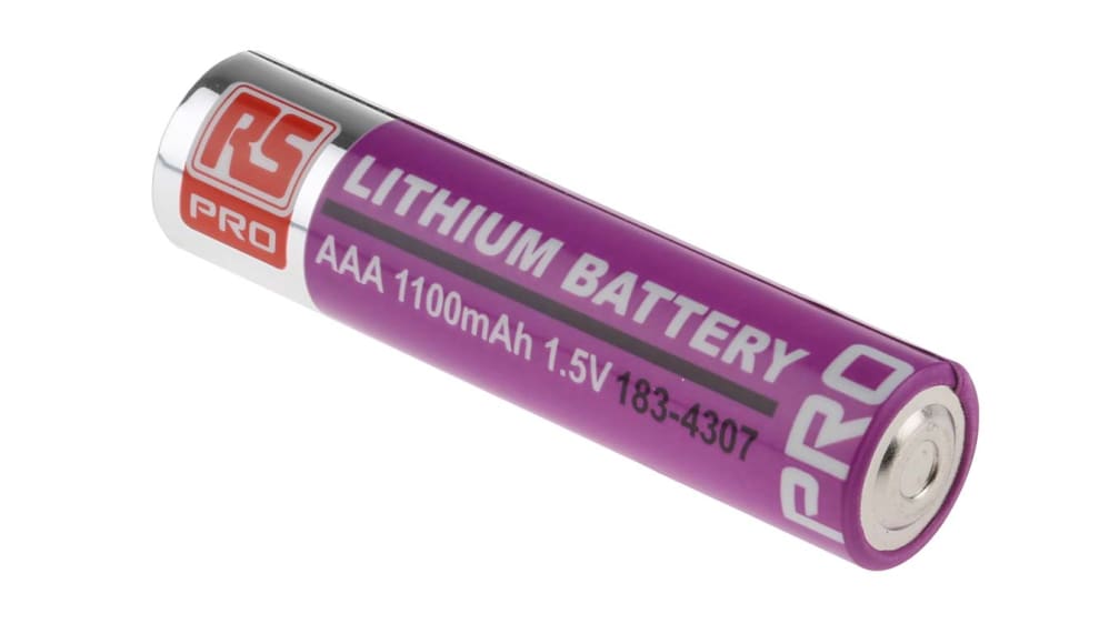 Pile AAA RS PRO Lithium Fer Disulfide, 1.1Ah 1.5V