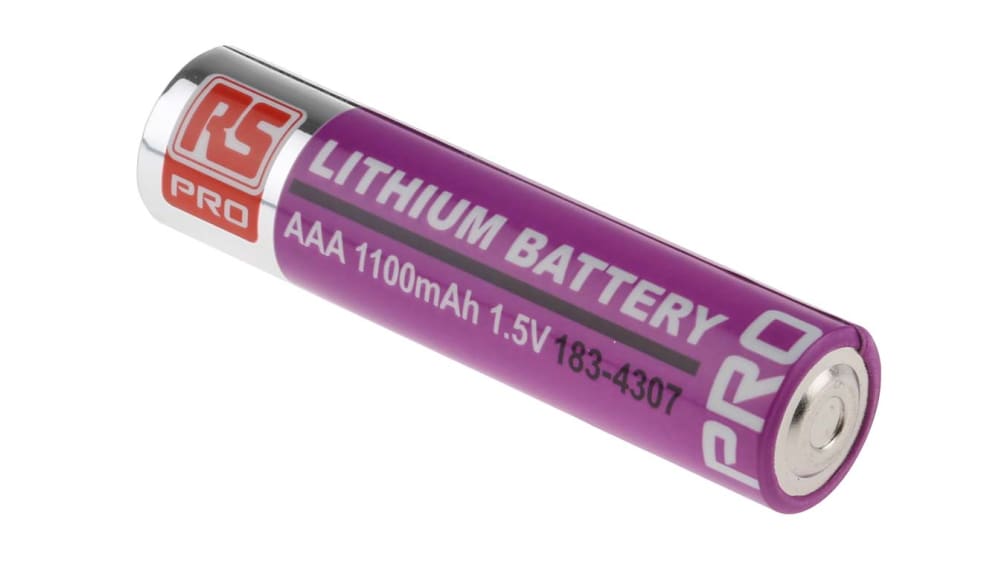 RS PRO Lithium Iron Disulfide AAA Battery 1.5V