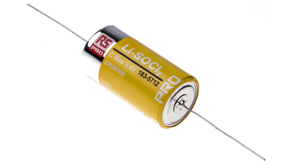 RS PRO C batteri, 3.6V, Litium-tionylklorid, 8.5Ah | RS