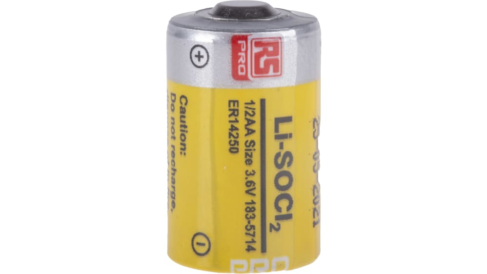 RS PRO Lithium Thionyl Chloride 9V Battery PP3