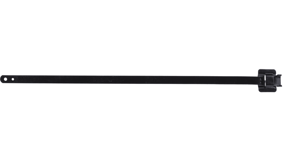 RS PRO Edelstahl 316 Kabelbinder lösbar Schwarz 10 mm x 330mm, 100 Stück