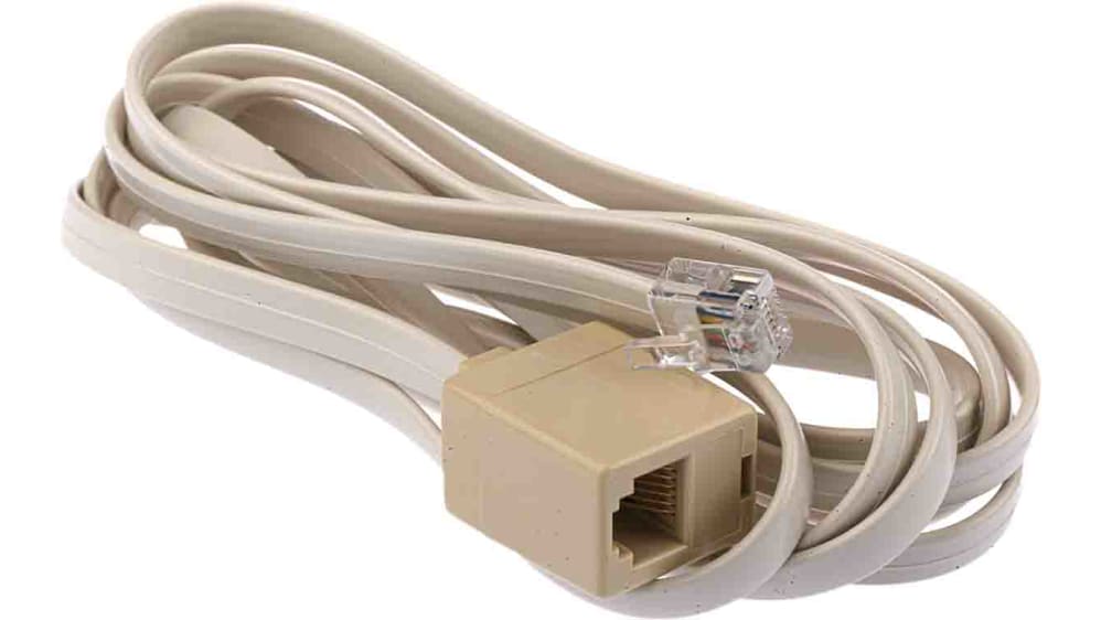 RS PRO 1ポート RJエクステンダ RJ11メス, RJ11 オス Cat3 SPJシリーズ