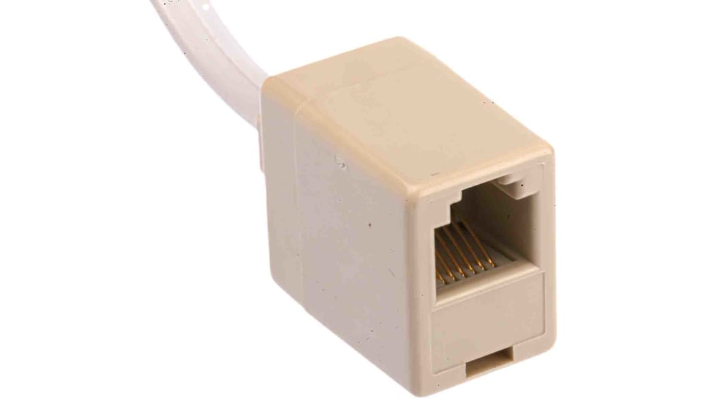 kenable RJ11 4 Wire 2 Way Adapter Dual RJ11 Sockets to RJ11 Plug Sp