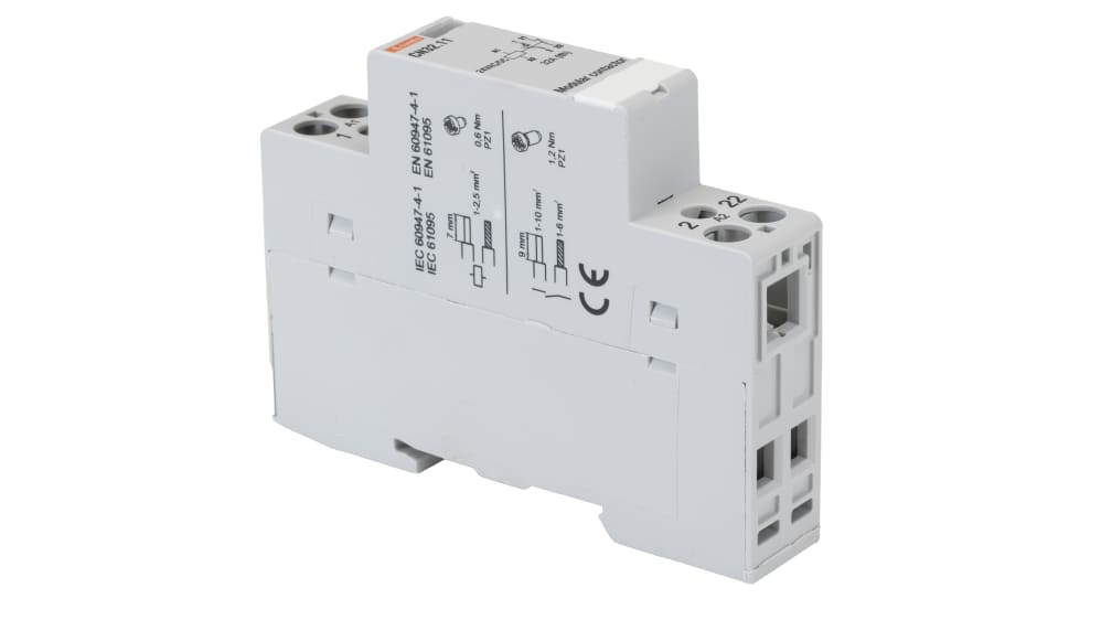 Lovato CN Contactor, 24 V ac/dc Coil, 1-Pole, 32 A, 1NO + 1NC, 110 V ac Lovato CN Contactor, 24 V ac/dc Coil, 1-Pole, 32 A, 1NO + 1NC, 110 V ac