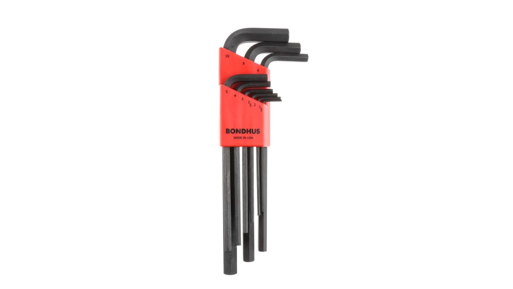 Starrett Bondhus 12299 Sechskant-L-Schlüssel-Set 1,5-10 Mm, 9-teilig, Kurz, Im Praktischen Etui