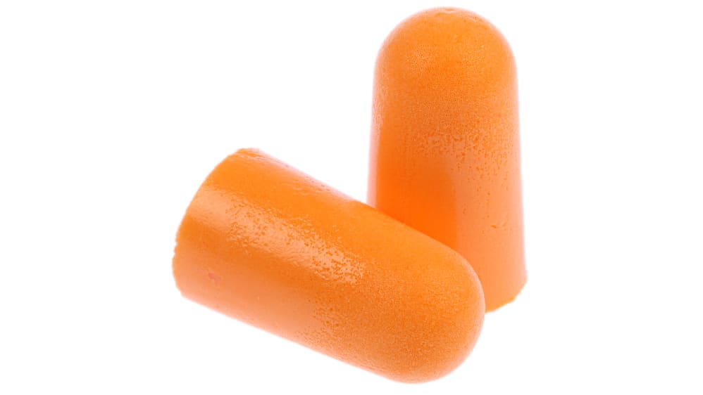 3M 1100 Series Orange Disposable Uncorded Ear Plugs, 35dB Rated, 200 Pairs