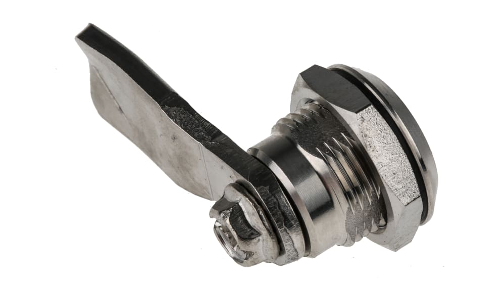 RS PRO Silver Stainless Steel Cabinet Lock, 20 mm Panel-to-Tongue