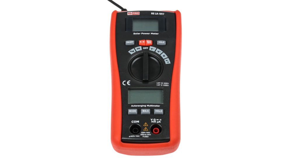 RS PRO Solar Power Meter & Digital Multimeter DT-1307