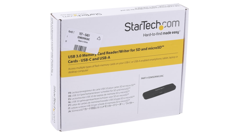 StarTech.com SDMSDRWU3AC  StarTech.com Lecteur de Carte Mémoire