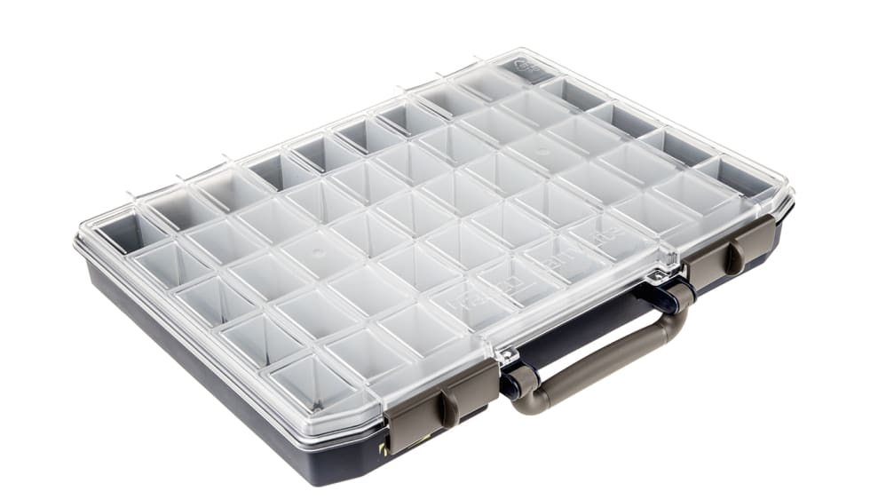 Raaco パーツケース 高さ：55mm 区画数：50, 奥行：425mm, 136280 | RS