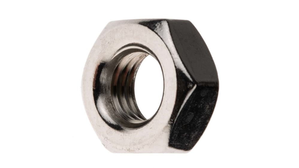 RS PRO, Plain Brass Hex Nut, DIN 934, M6