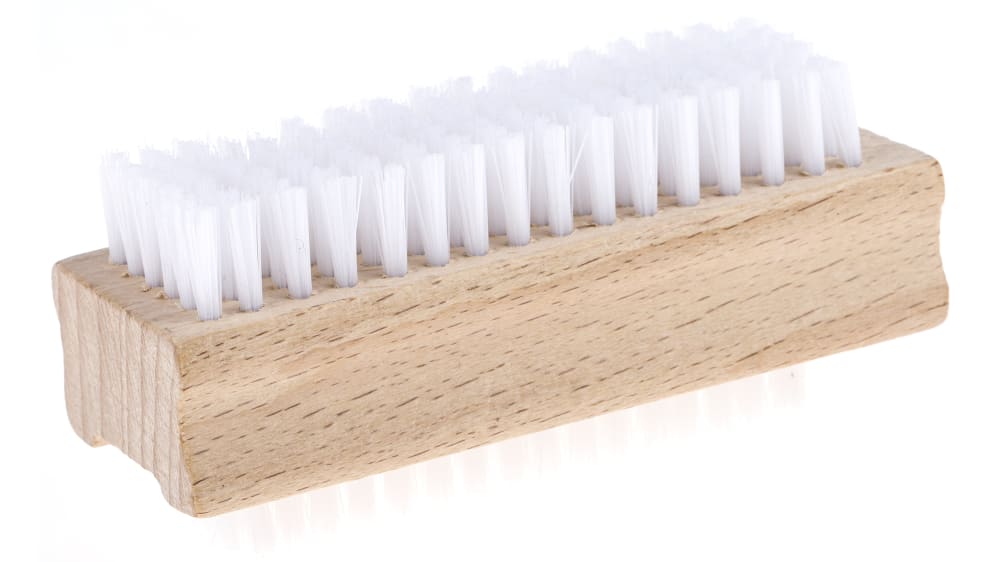 Cottam Hard Bristle White Scrubbing Brush, Nylon bristle material