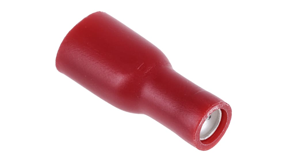 TERMINAL TIPO FASTON HEMBRA AISLADO 4.8mm ROJO 10 UND