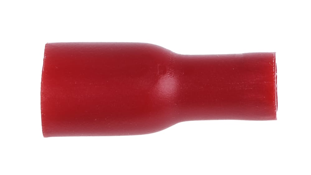 TERMINAL TIPO FASTON HEMBRA AISLADO 4.8mm ROJO 10 UND