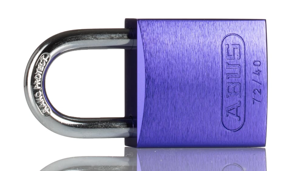 Lucchetto con chiave ABUS per uso interno ed esterno, in Alluminio, anello  da 6mm, L. 27mm Codice RS