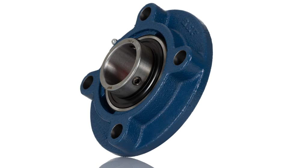 SKF フランジ付きベアリングユニット, 4穴, 内径:30mm, 鋳鉄 SKF フランジ付きベアリングユニット, 4穴, 内径:30mm, 鋳鉄