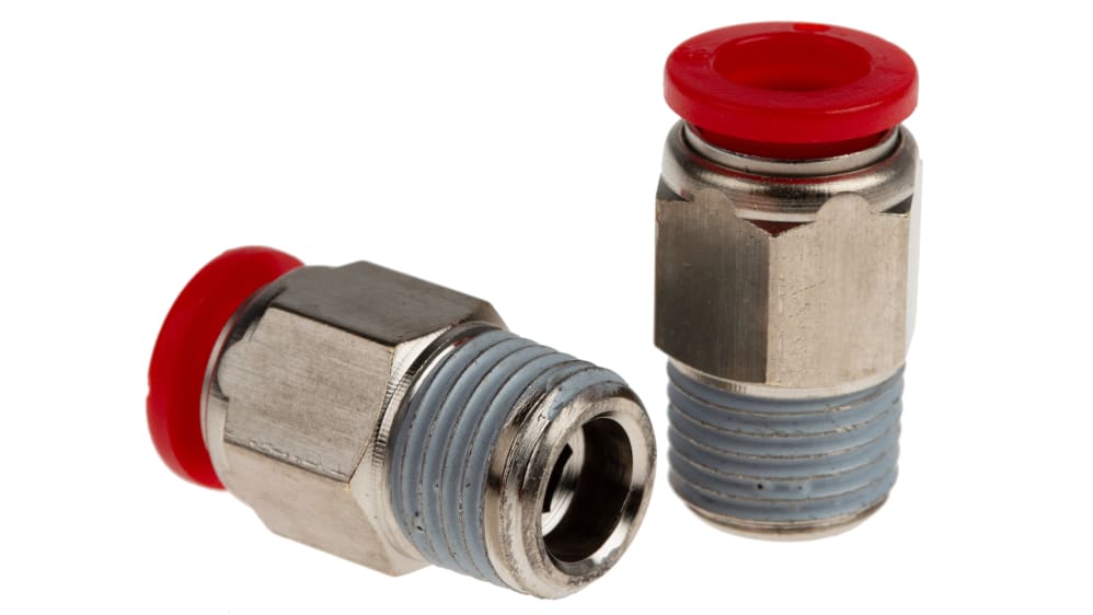 C01250828, IMI Norgren Gerader Gewindeadapter, Gewinde-zu-Rohr, Kunststoff,  R1/4 Stecker, 10 bar