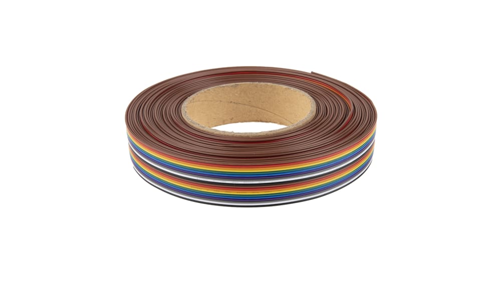 RS PRO フラット リボンケーブル, 20芯, 1.27mmピッチ, 26 AWG, 10m