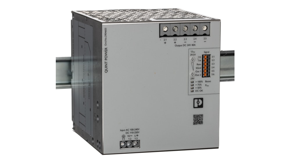 QUINT4-PS/1AC/24DC/40 24V DC電源ユニット QUINT4-PS/1AC/24DC/40/+/ - 電源 - 1106339 | Phoenix Contact