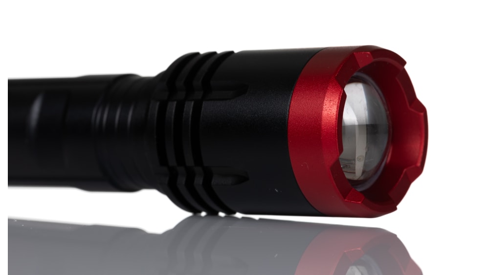 Lampe torche RS PRO LED UV non rechargeable, Noir, rouge, 2,7 lm