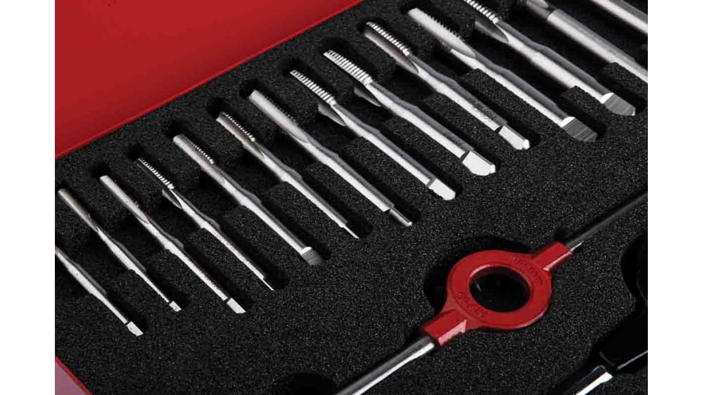 L120 4M | Dormer 19-Piece HSS Thread Tap & Die Set, M5 - M12 Taps, M5 - M12 Dies | RS L120 4M | Dormer 19-Piece HSS Thread Tap & Die Set, M5 - M12 Taps, M5 - M12 Dies | RS