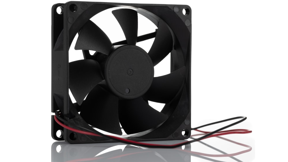 RS PRO DC-Axiallüfter, Kugellager, 48 V dc / 3.8 ± 15%W, 80 x 80 x  