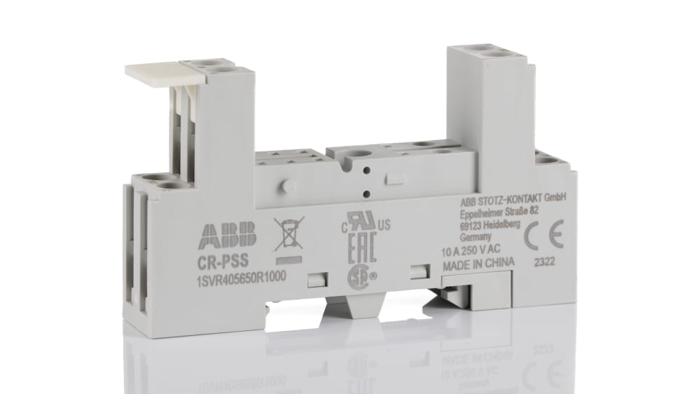 ABB Relay Socket ABB 1SVR405650R1000 Standard Socket - 250V 16A 2-Pole ...