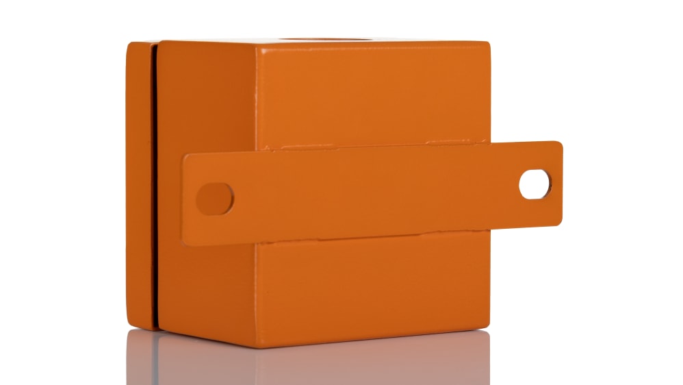 RS PRO Orange Steel Junction Box, IP65, IECEx, 100 mm, 100mm 80 mm