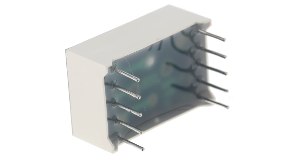 SA05-11EWA Kingbright 7-Segment LED Display, CA Red 7.6 mcd RH DP  