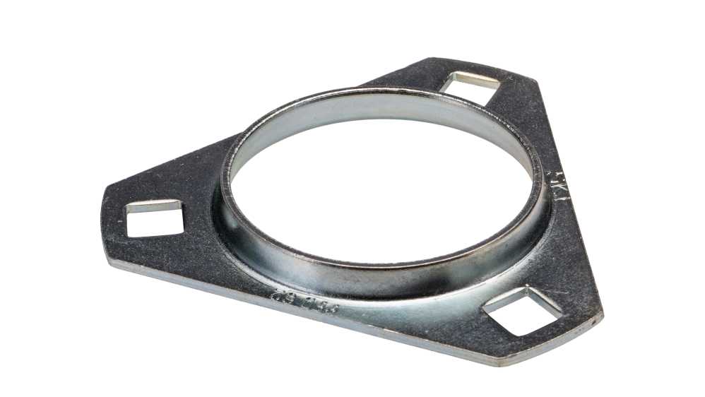 SKF フランジ付きベアリングユニット, 3穴, 内径：62mm, プレス