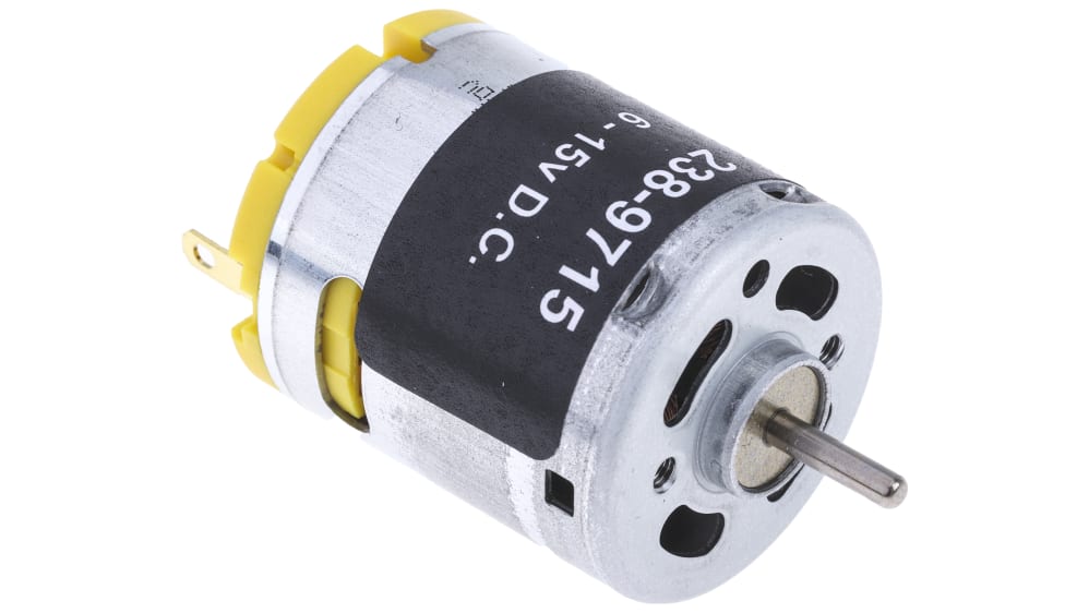 RS PRO Geared DC Motor, 5.75 W, 6 → 15 V dc, 58.8 gcm, 10668 rpm, 2.31mm  Shaft Diameter