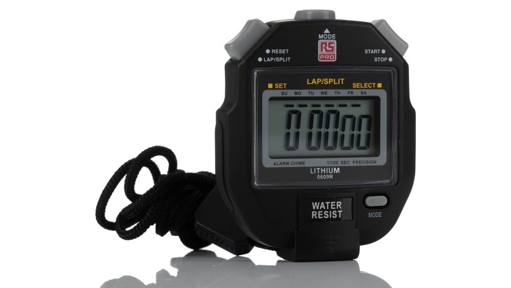 RS PRO 黒 ストップウオッチ デジタル 23 h | RS