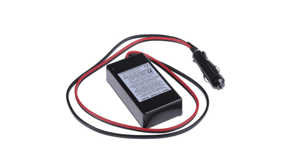 SM3752, Chargeur de voiture pour PC portable Custom Power Design, Vin 12V  c.c., Vout 12V c.c., 3A